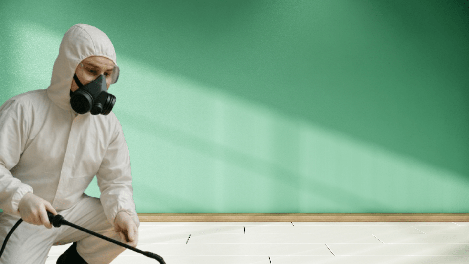 Pest control technician working